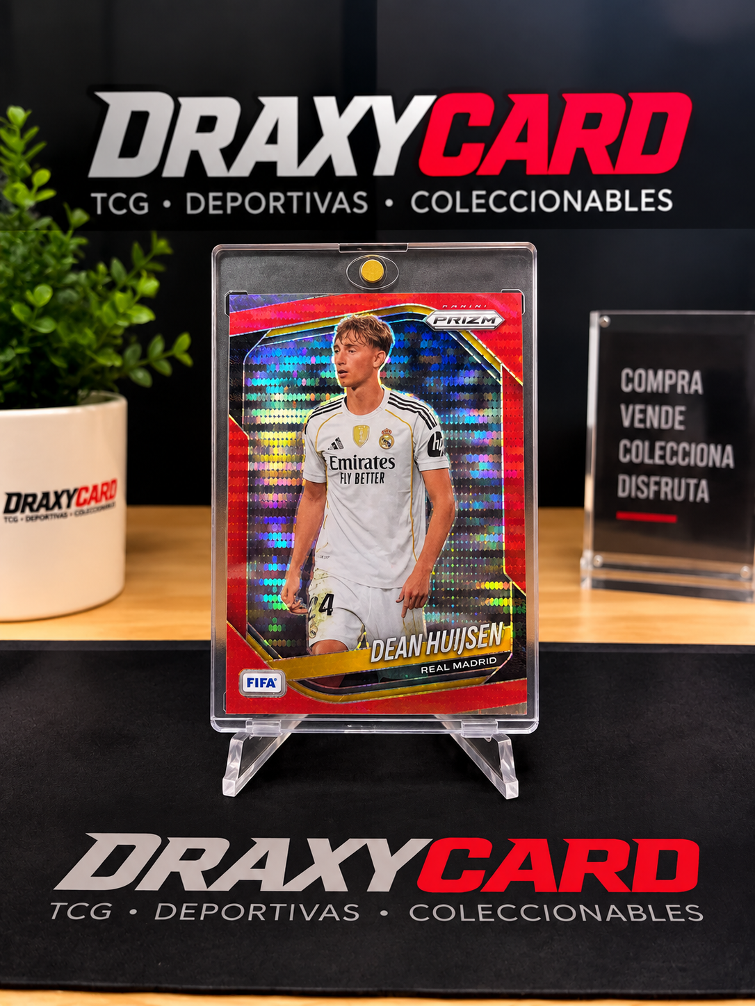Dean Huijsen 2026 Panini Prizm World Cup Red Disco /99