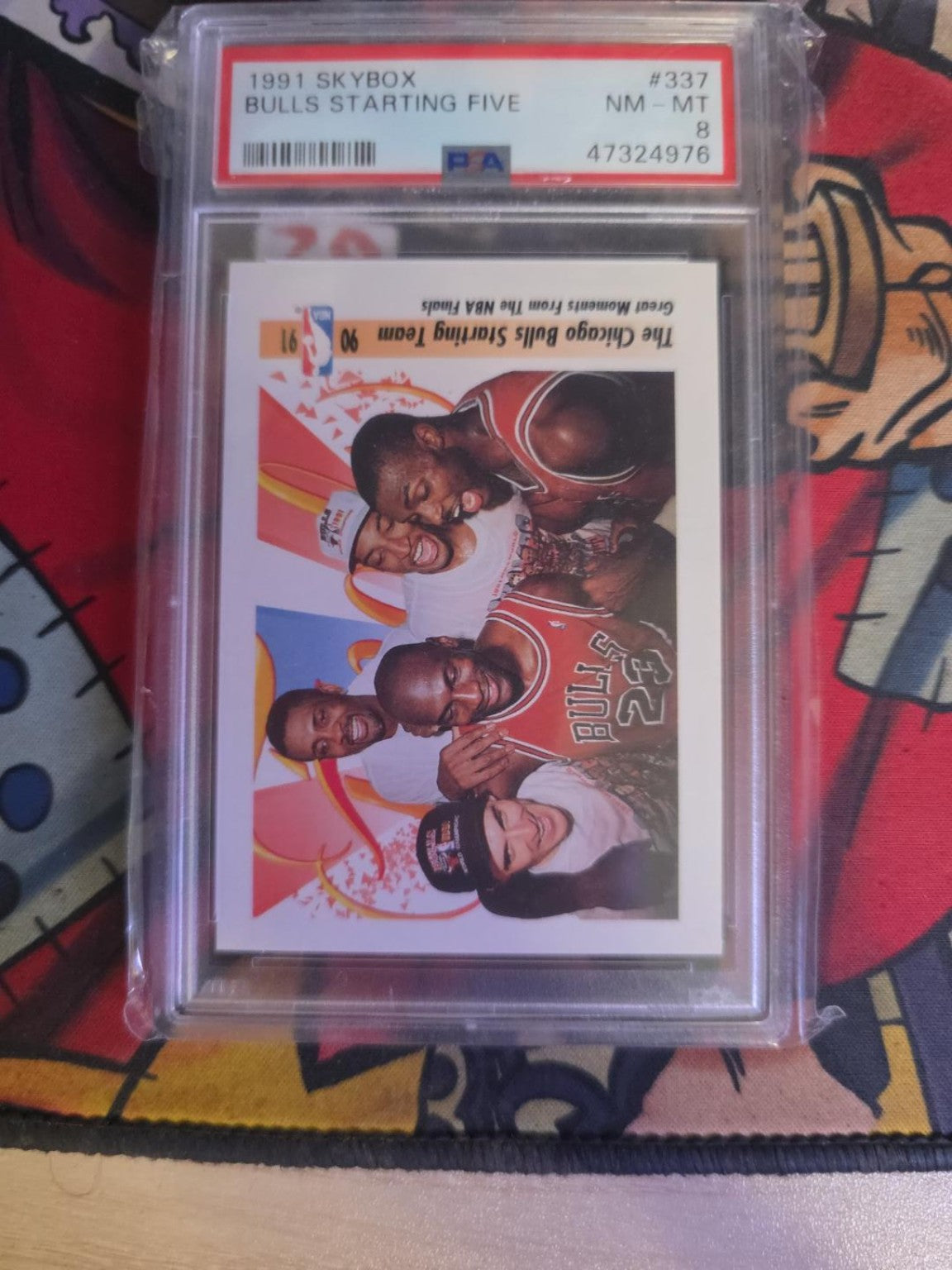 Chicago Bulls Starting Five 1991 SkyBox #337 – PSA 8 NM-MT