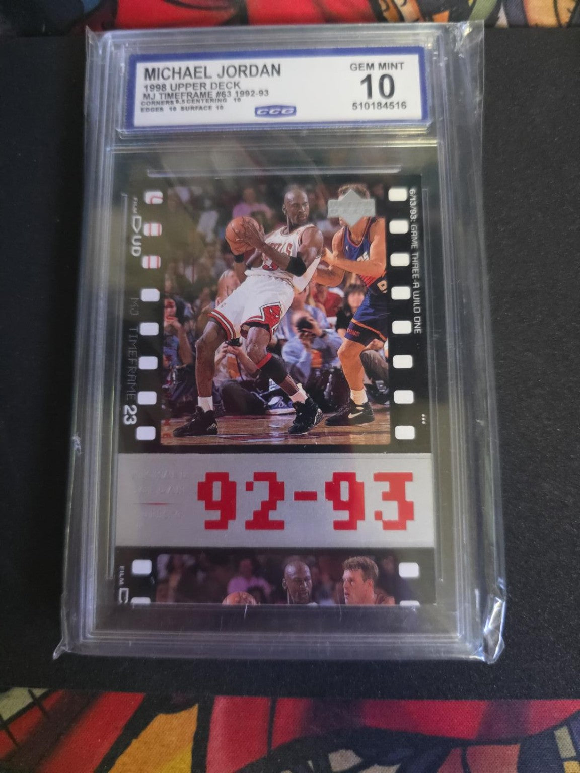 Michael Jordan 1992-93 Upper Deck MJ Timeframe #63 – CCG Gem Mint 10