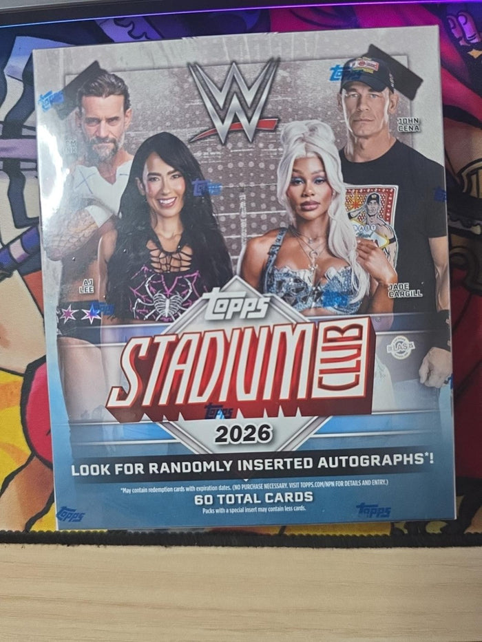 2026 Topps WWE Stadium Club Mega Box – 60 Cards