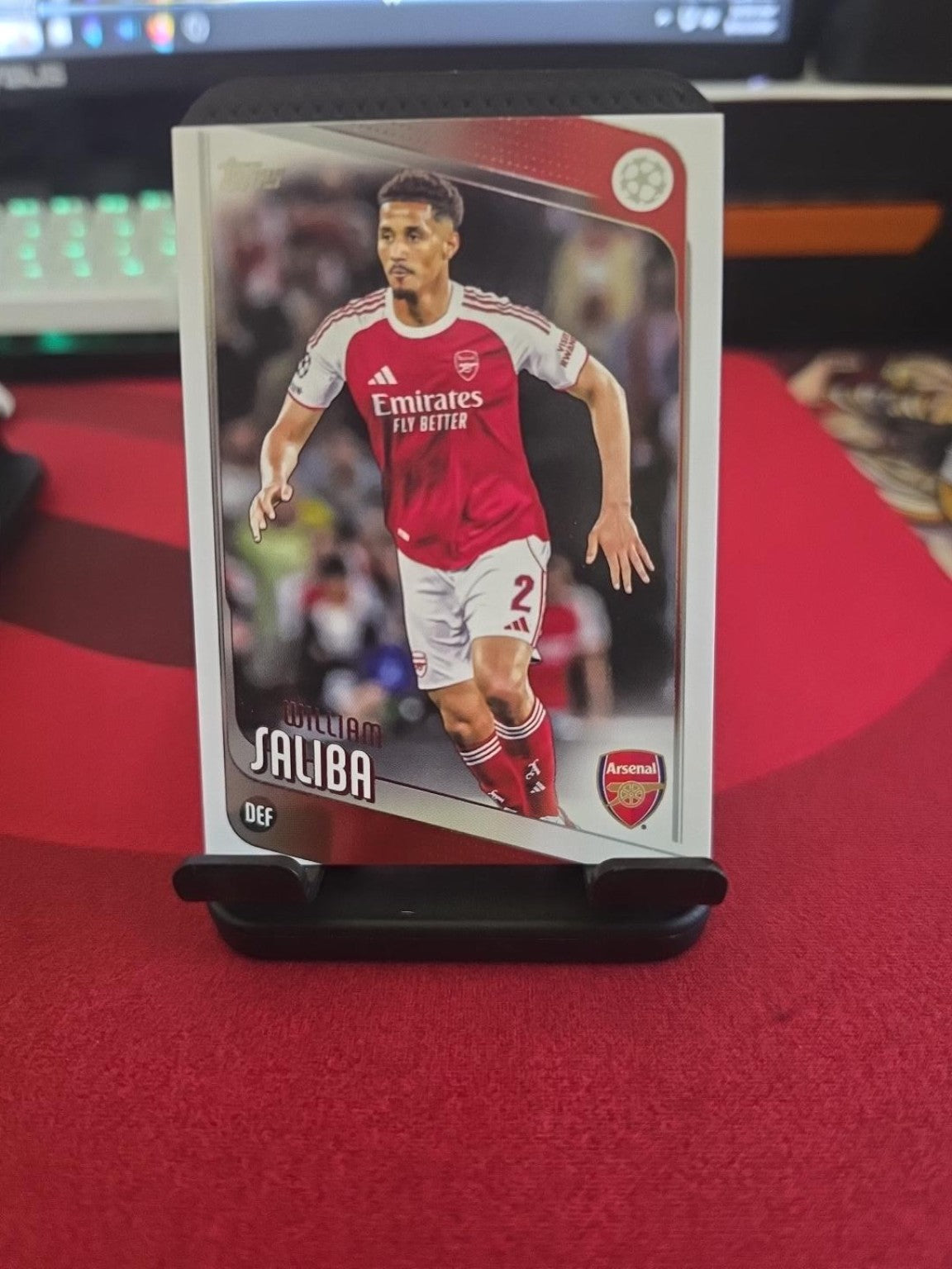 William Saliba #113 – 2025-26 Topps UEFA Club Competitions