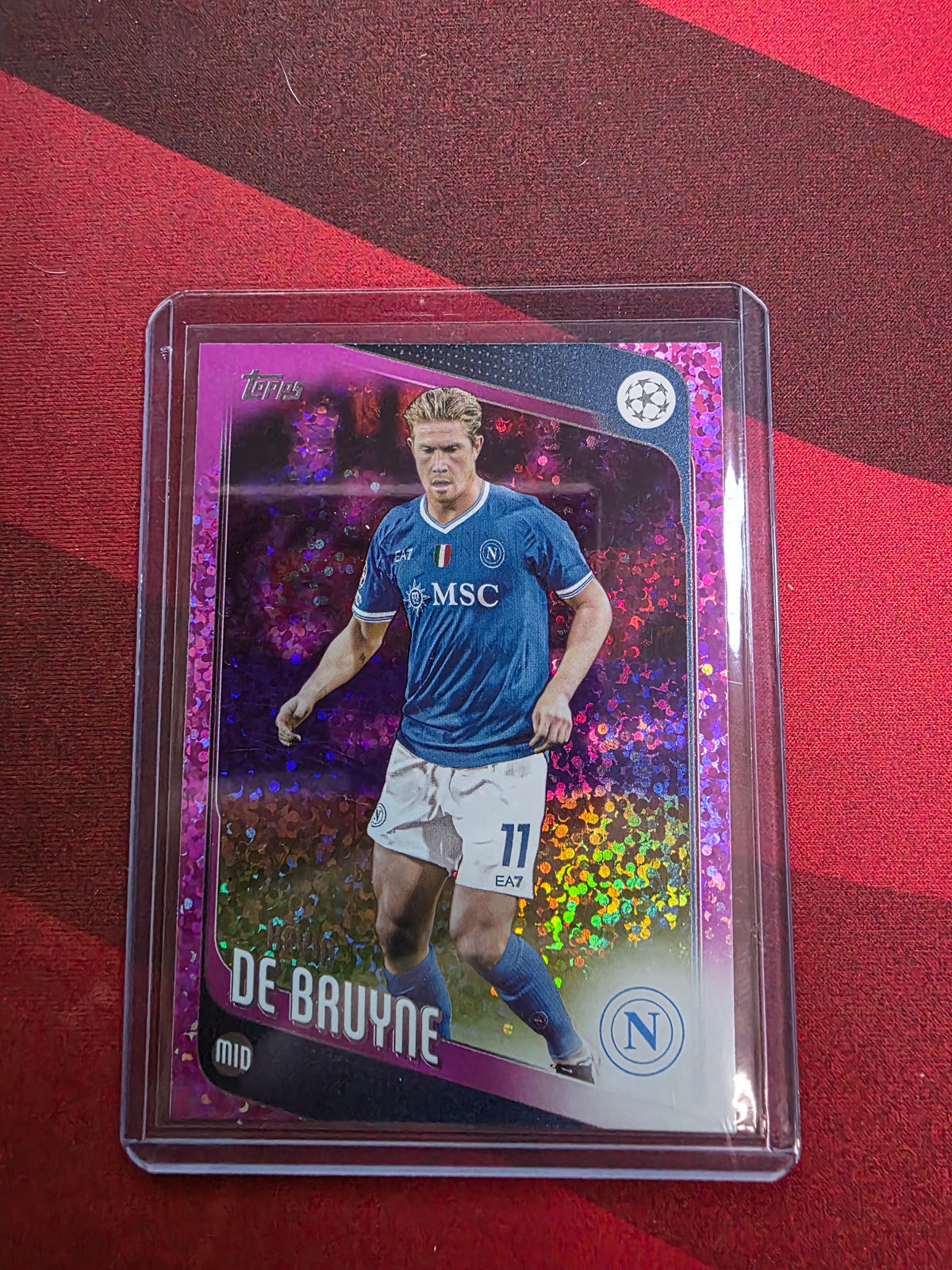 2025-26 Topps UEFA Club Competitions Kevin De Bruyne #200 Pink Holo Foil – Napoli